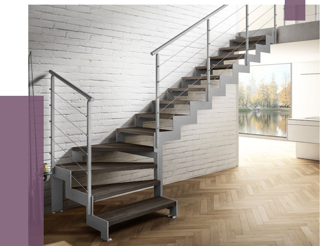 Г-образные лестницы под ключ в Егорьевске от 36707 руб. | ПРОЛЁТ-Грь