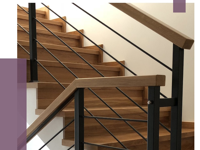 Обшивка металлической лестницы деревом в Егорьевске от 4304 руб.
