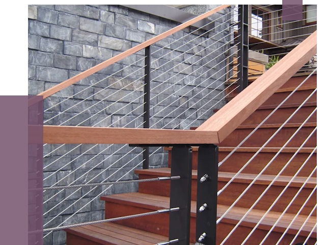 Тросовые перила под ключ в Егорьевске от 7696 руб.