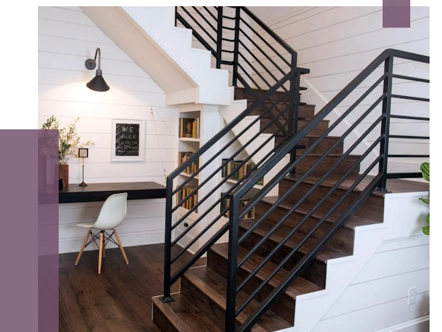 Перила для лестницы в доме в Егорьевске от 7341 руб. — ПРОЛЁТ-Грь