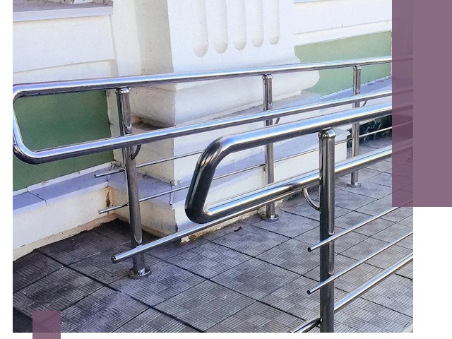 Ограждения пандусов из металла и нержавейки в Егорьевске