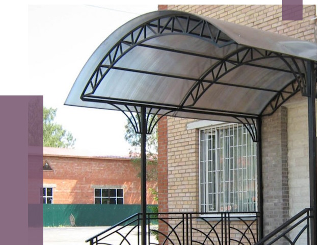 Металлические навесы и козырьки в Егорьевске от 12658 руб.