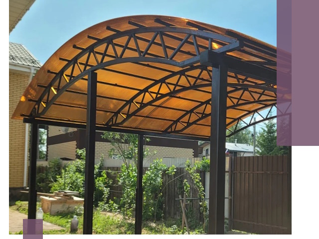 Изготовление навесов под ключ в Егорьевске из качественных материалов