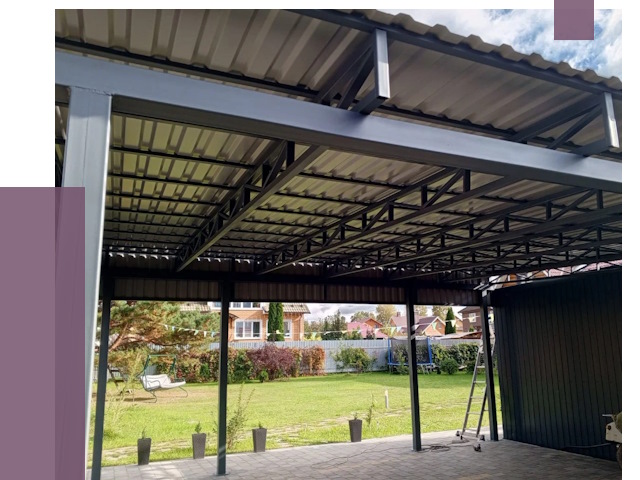 Монтаж навесов в Егорьевске от 7291 руб. — установка навеса | ПРОЛЁТ-Грь