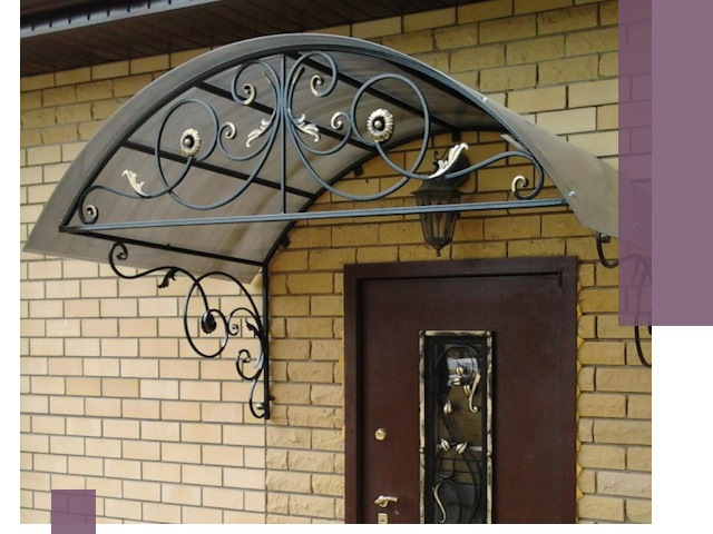 Изготовление козырьков из металла под ключ в Егорьевске