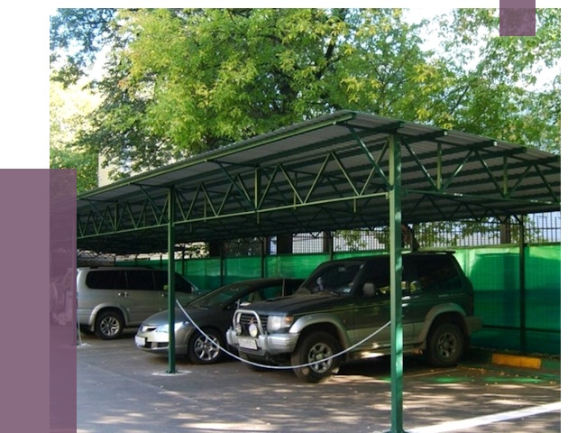 Навесы для парковки в Егорьевске от 79489 руб. заказать | ПРОЛЁТ-Грь