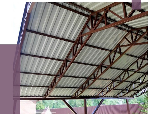 Навесы из профнастила в Егорьевске от 7291 руб. | ПРОЛЁТ-Грь