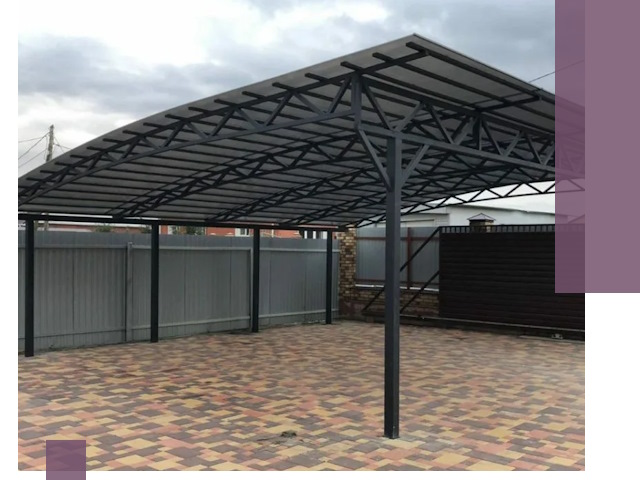 Металлические навесы под ключ в Егорьевске — изготовление и монтаж