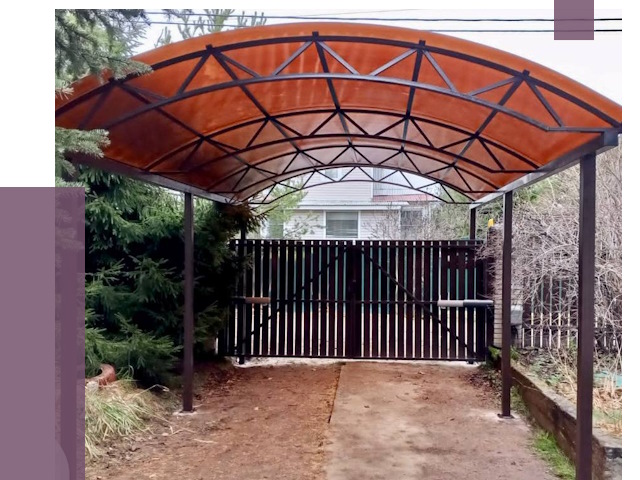 Арочные навесы в Егорьевске от 12607 руб. — изготовление и монтаж | ПРОЛЁТ-Грь