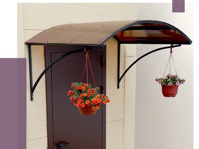 Козырьки над входом в Егорьевске от 14683 руб.  | ПРОЛЁТ-Грь