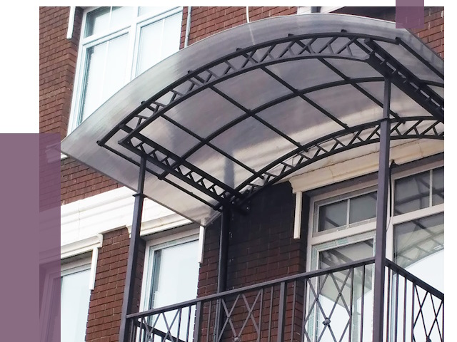 Козырьки над балконом в Егорьевске от 8556 руб.  | ПРОЛЁТ-Грь