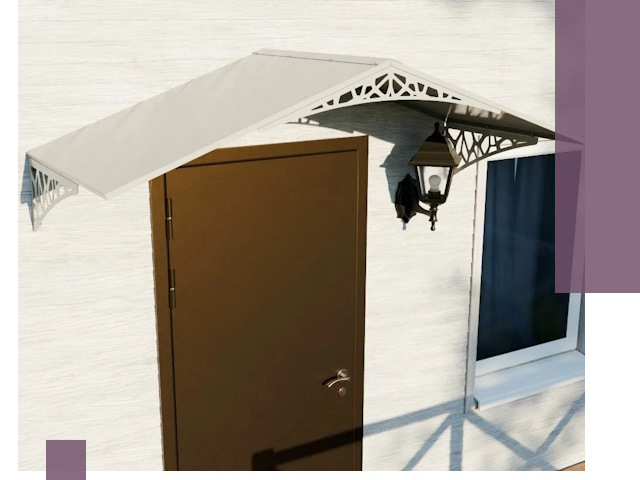 Металлические козырьки на входы и террасы в Егорьевске