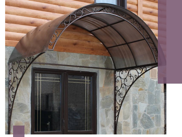 Арочные козырьки под ключ в Егорьевске: изготовление и монтаж