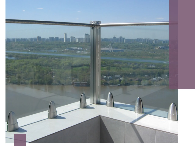 Стеклянные парапеты премиум класса в Егорьевске для домов и бизнесов