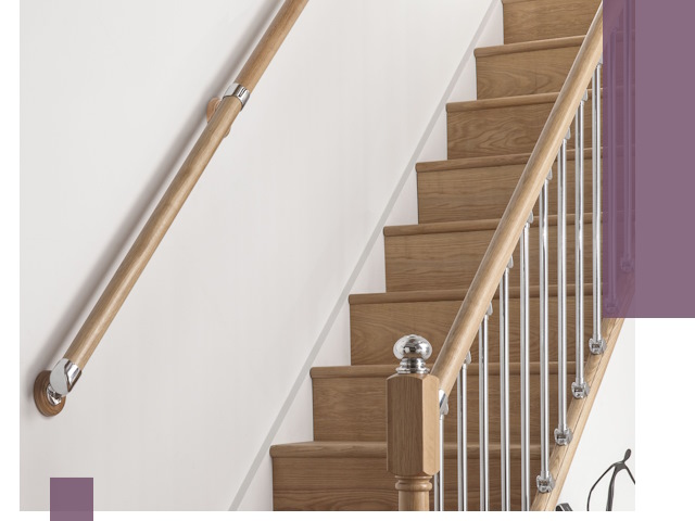 Пристенные поручни из стали и нержавейки под монтаж в Егорьевске